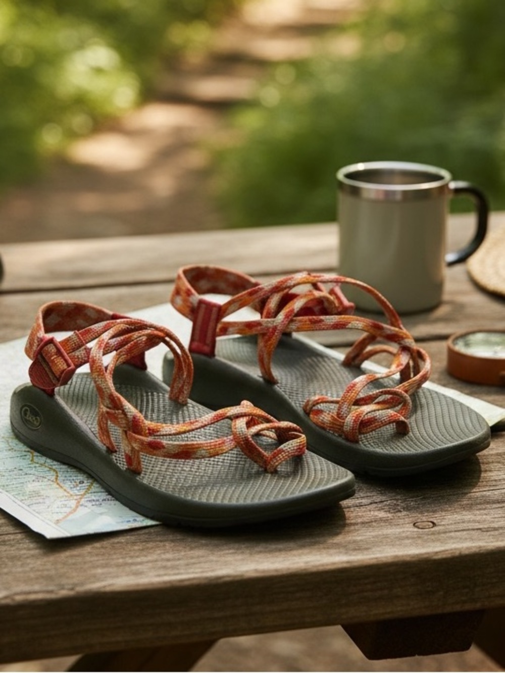 Chaco Z/Cloud X Strappy Hiking Sandals Standard Peach Orange Women's